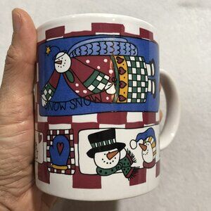 Westwater Alma Lynne Mug Snowman Snow Winter Holiday Christmas Ceramic Artist